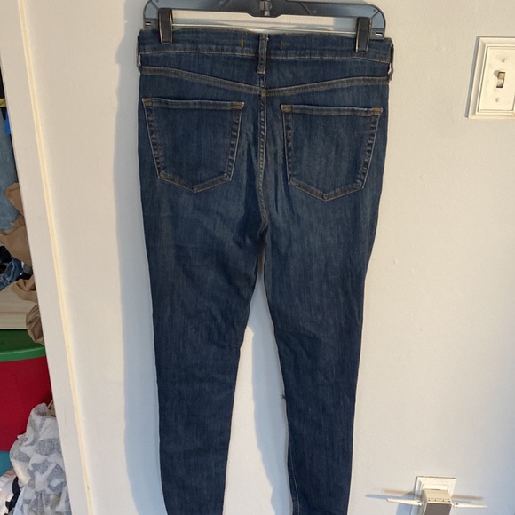 Free People Busted Knee Distressed Skinny Ankle Jeans Size29 Long - Picture 4 of 5